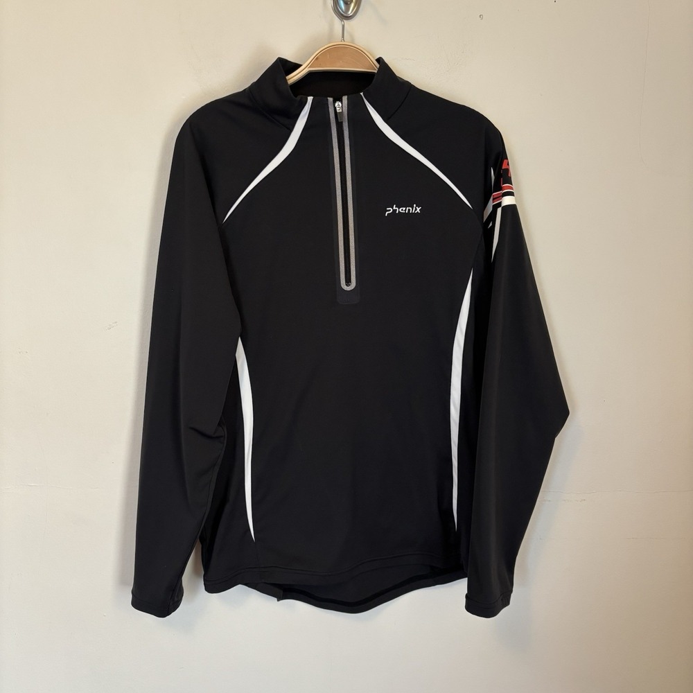 Phenix Men's 1/4 Zip Pullover Sweater Jacket Black Outdoors Skiing‎ M